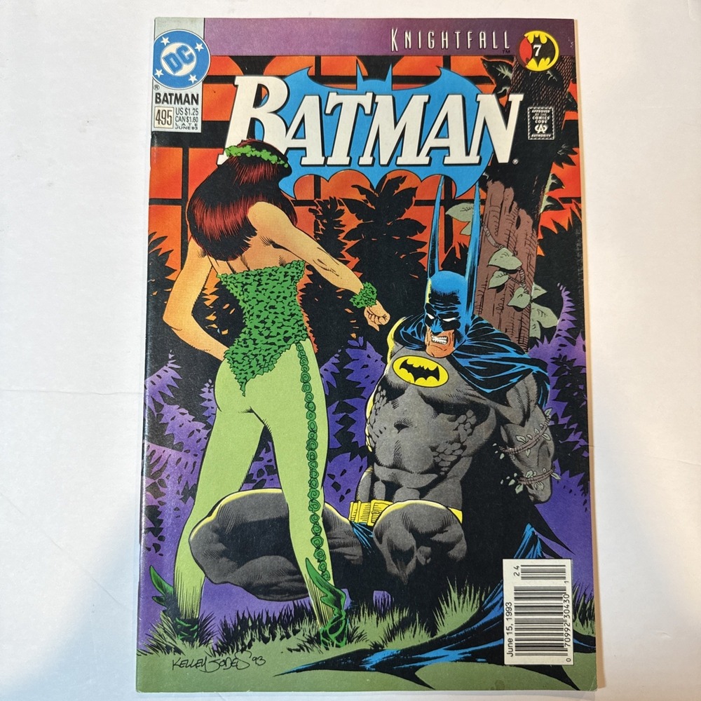 Batman 495 DC Comics Knightfall pt 7 Poison Ivy Kelley Jones 1993